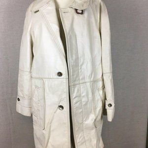 Lakeland Vtg Buttercream Leather Coat Mens k083
